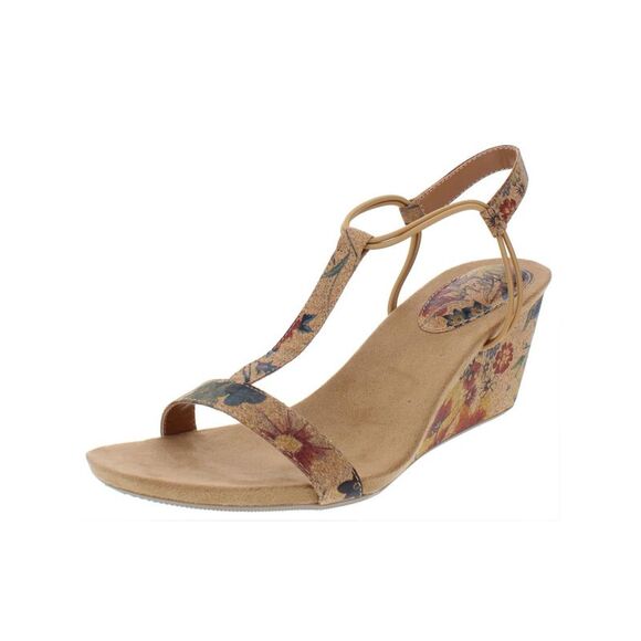STYLE & COMPANY Womens Brown Mulan Toe Wedge Slip On Slingback Sandal 10.5 M - Picture 1 of 2